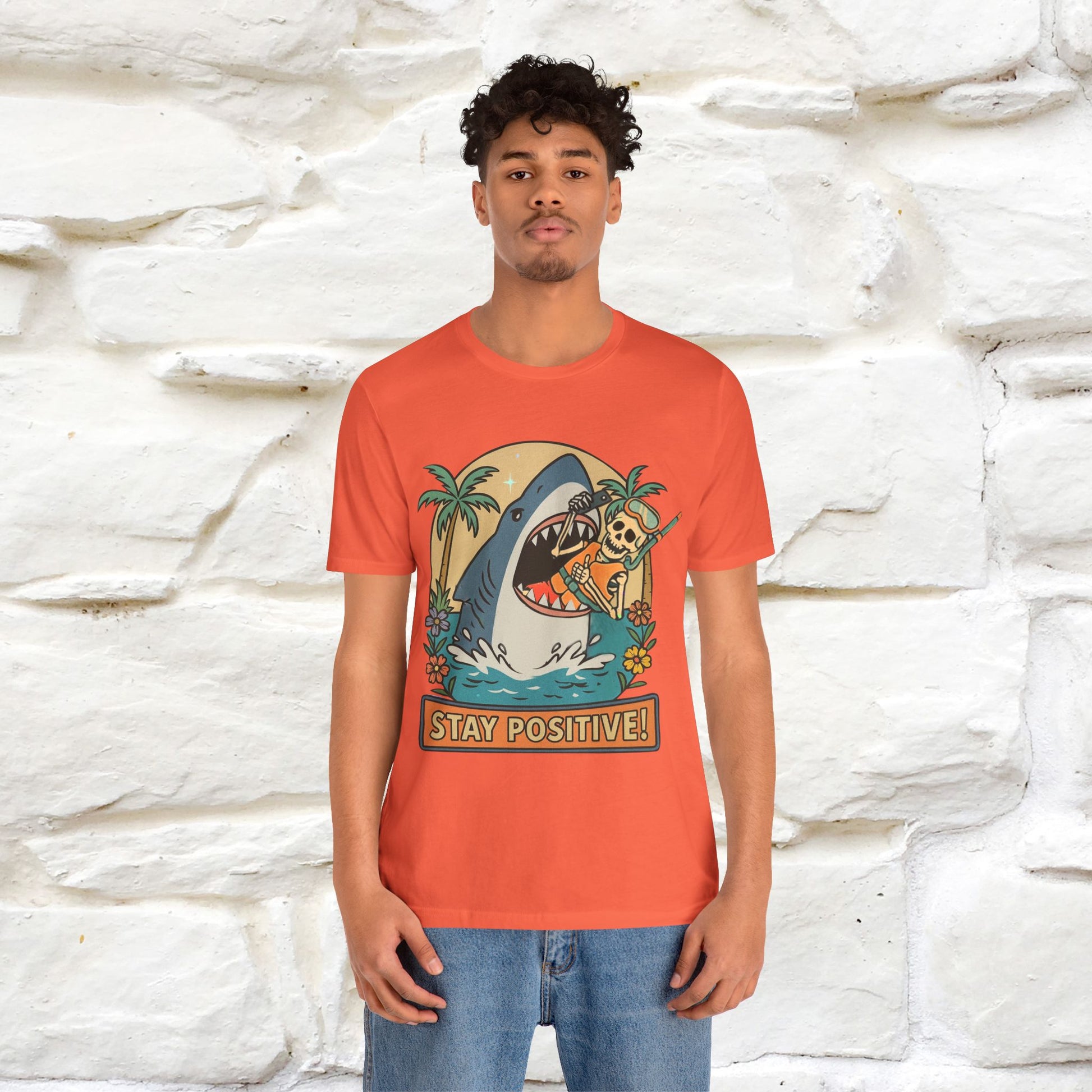 "Stay Positive" Funny T-shirt |Nunu&Miao Studio - Nunu&Miao Studio