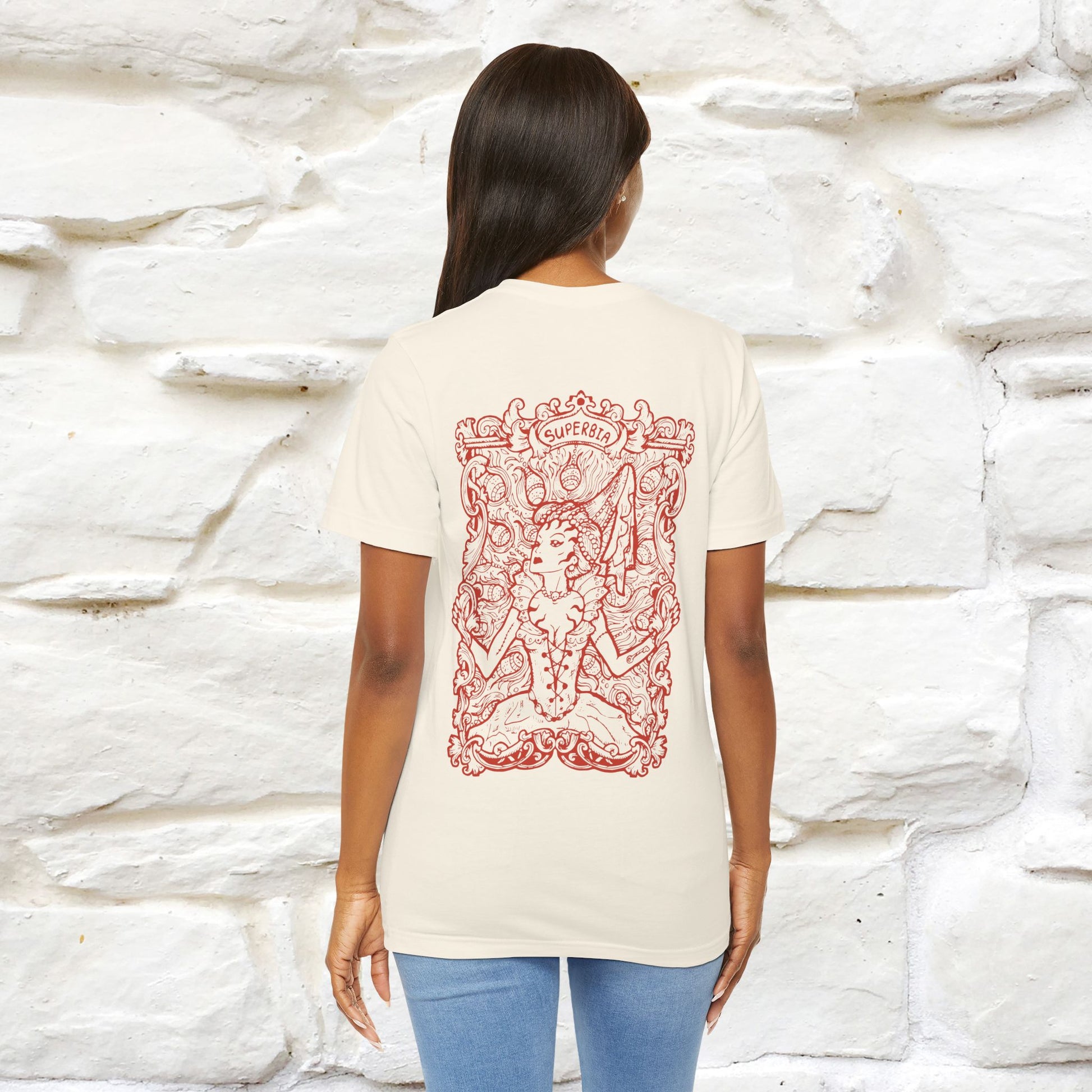 "Superbia'' Cat T-Shirt Front and Back Design | Nunu&Miao Studio - Nunu&Miao Studio