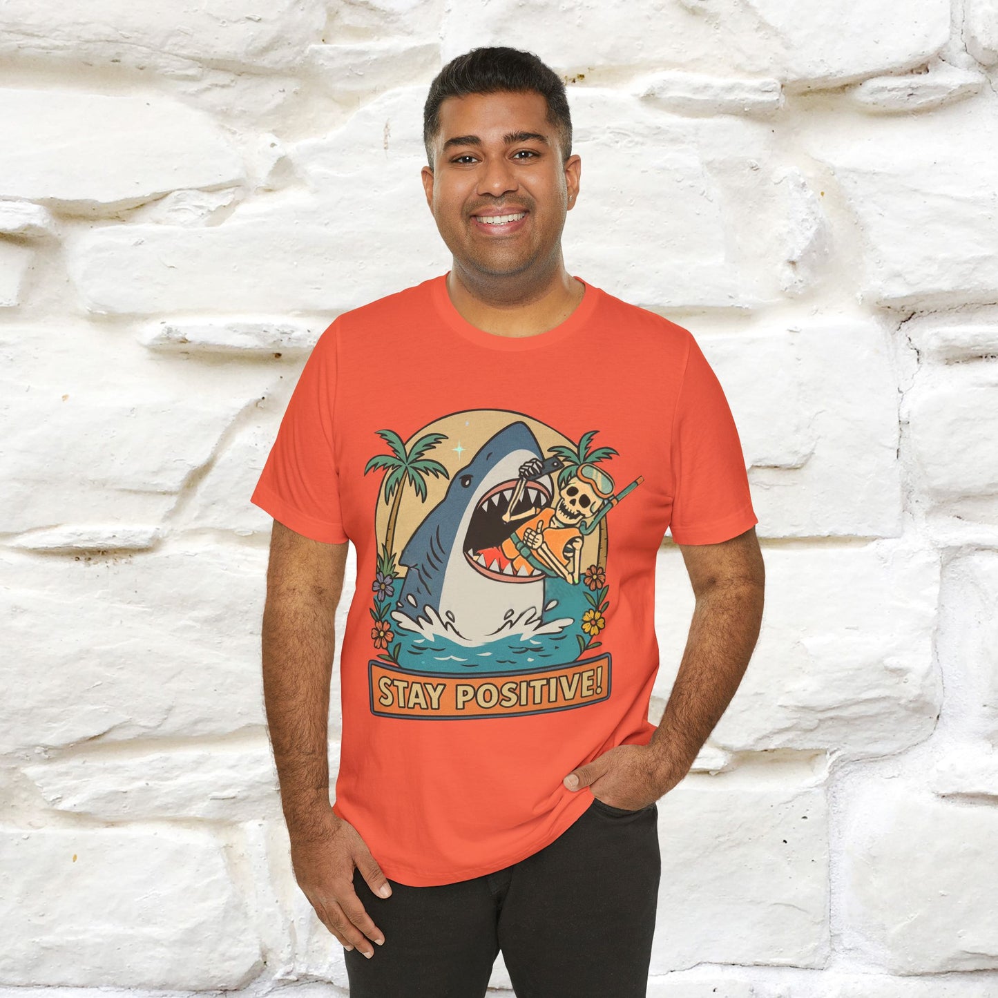 "Stay Positive" Funny T-shirt |Nunu&Miao Studio - Nunu&Miao Studio