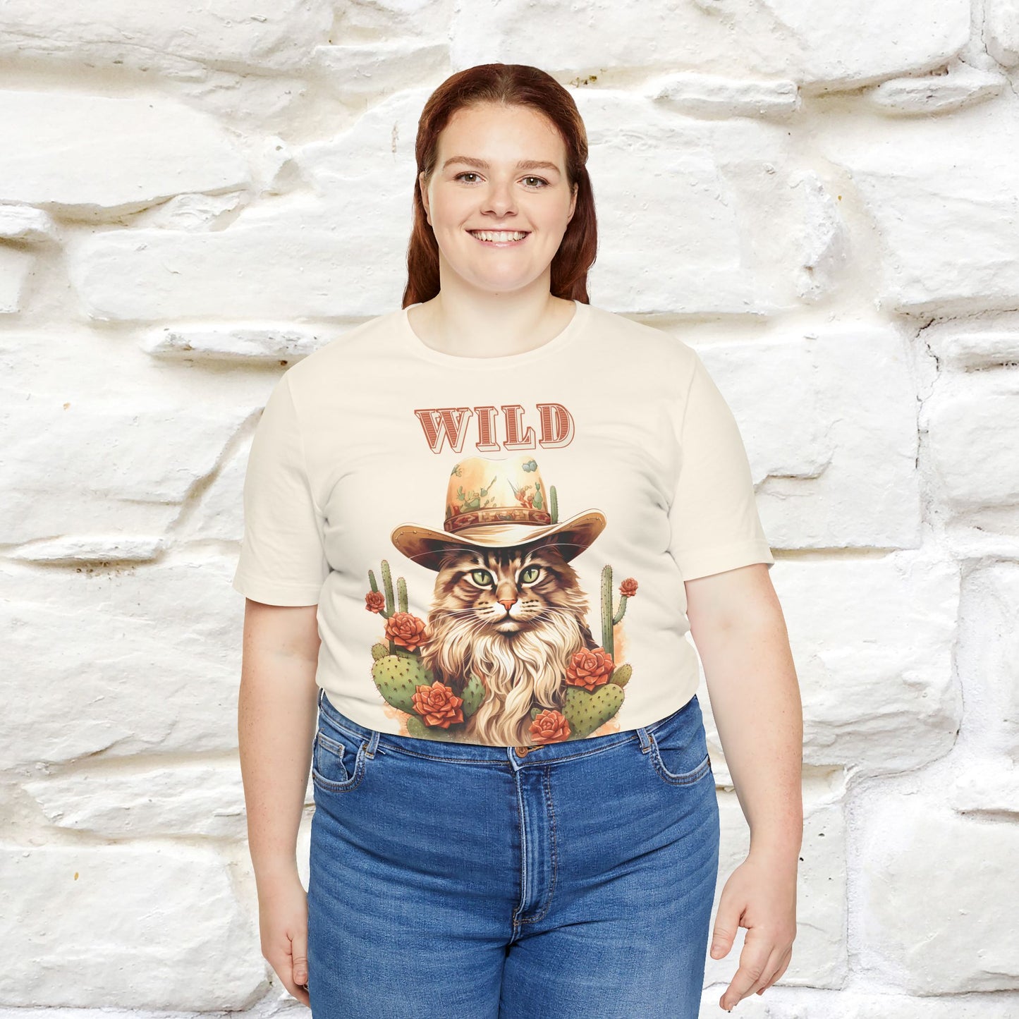 Wild Cowboy Cat T-Shirt for Men & Women | 100% Cotton* Adventure Tee - Nunu&Miao Studio