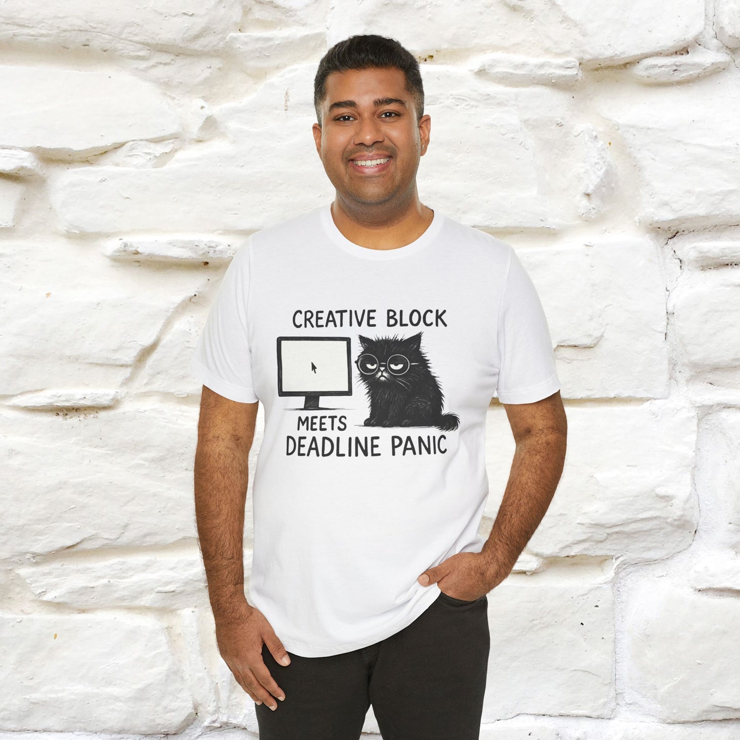 "Creative Block Meets Deadline..." |Cat T-Shirt | Nunu&Miao Studio