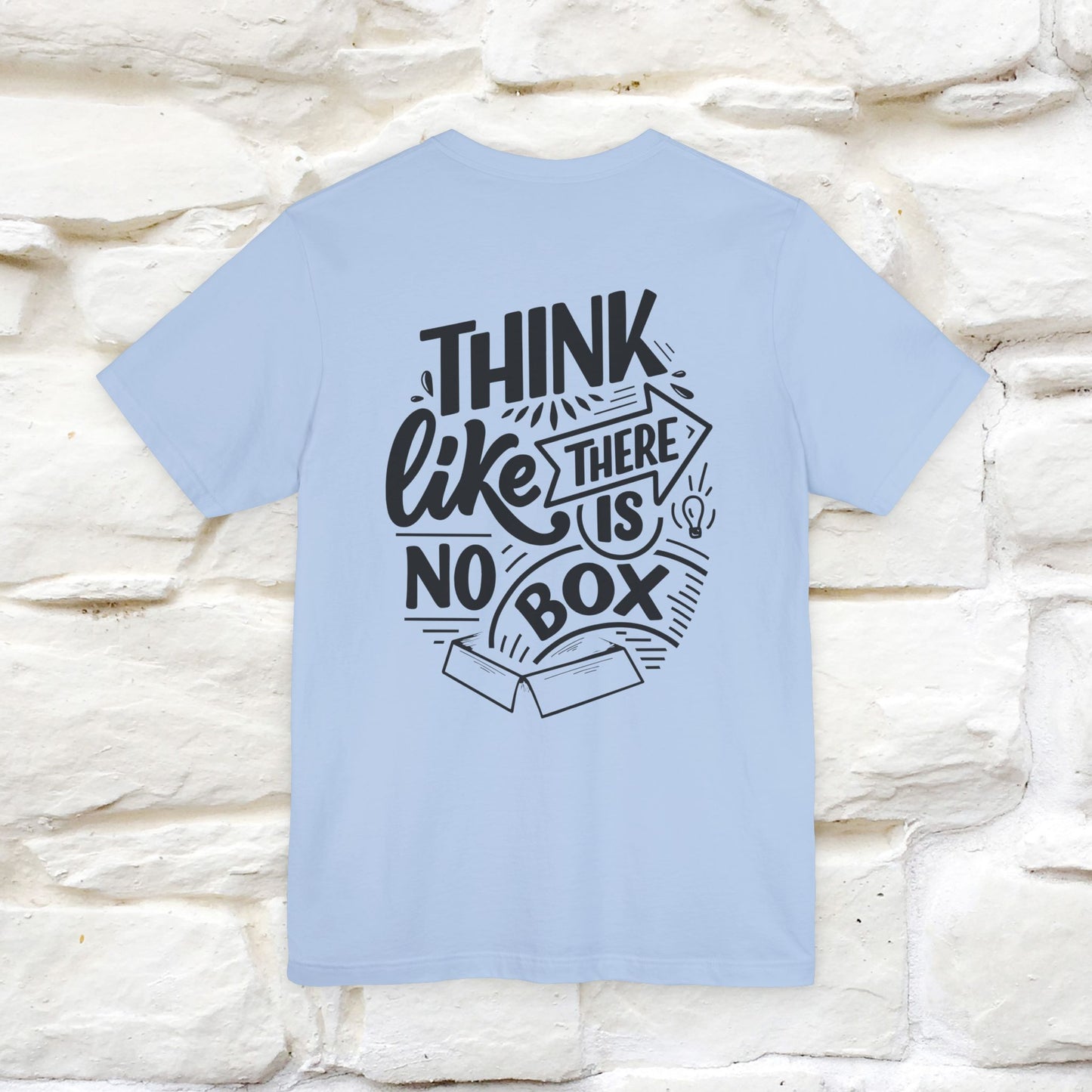 "Think Like There Is No Box" Cat T-Shirt| Front & Back Design | Nunu&Miao Studio