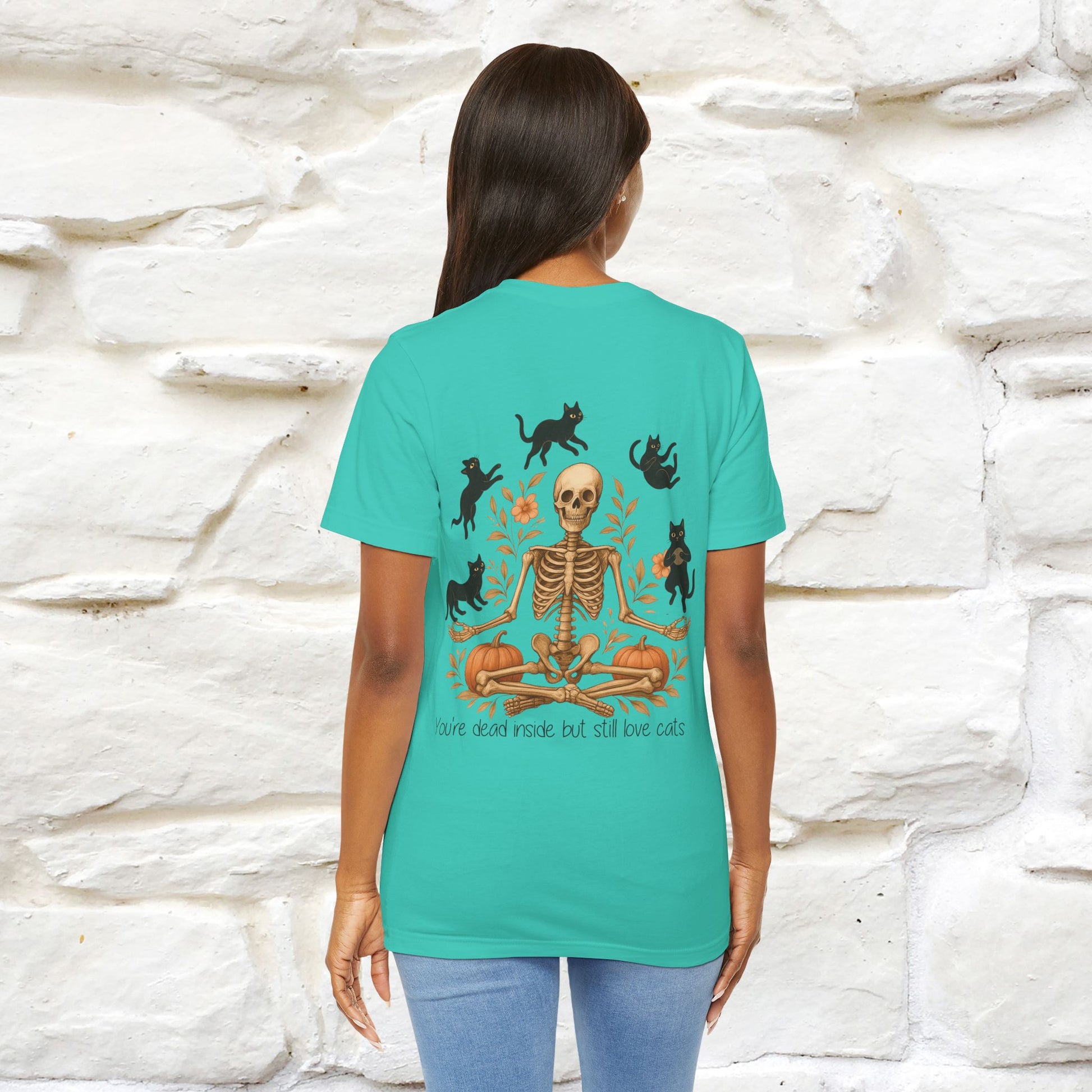 "You're Dead Inside But Still Love Cats " Halloween Cat T-shirt |Nunu&Miao Studio - Nunu&Miao Studio
