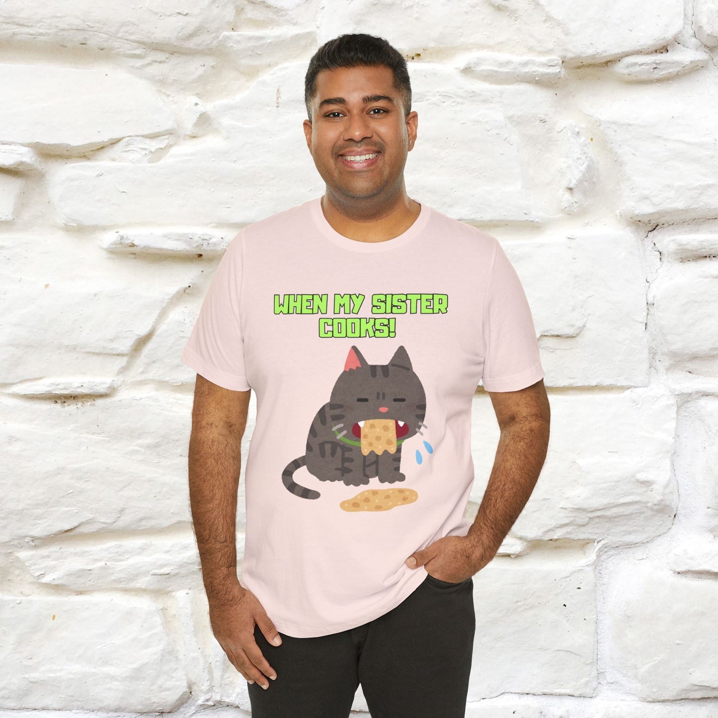 "When My Sister Cooks" Funny Cat T-shirt |Nunu&Miao Studio