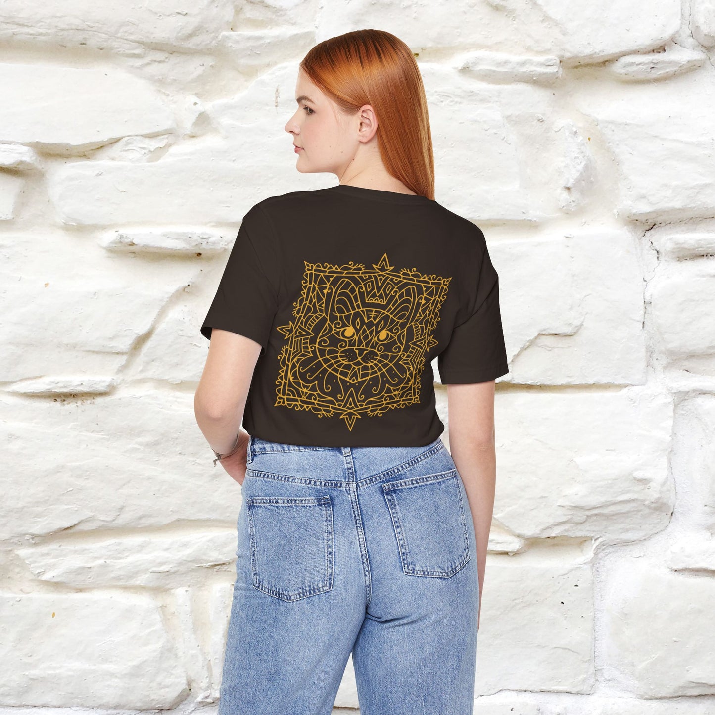 "Mandala Cat'' Cat T-Shirt Front and Back Design | Nunu&Miao Studio