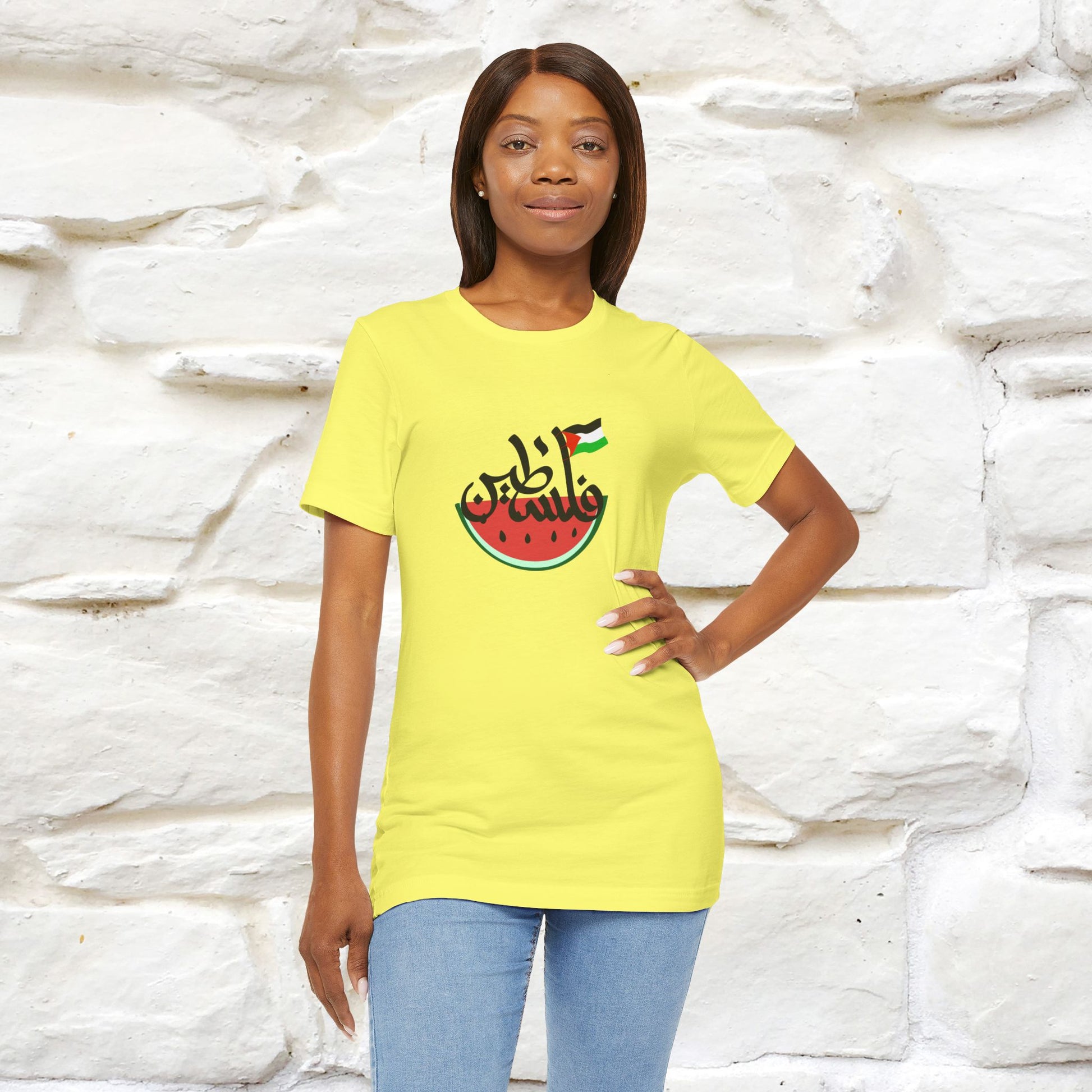 "I Stand With Palestine" Cat T-shirt | Front & Back Design |Nunu&Miao Studio - Nunu&Miao Studio