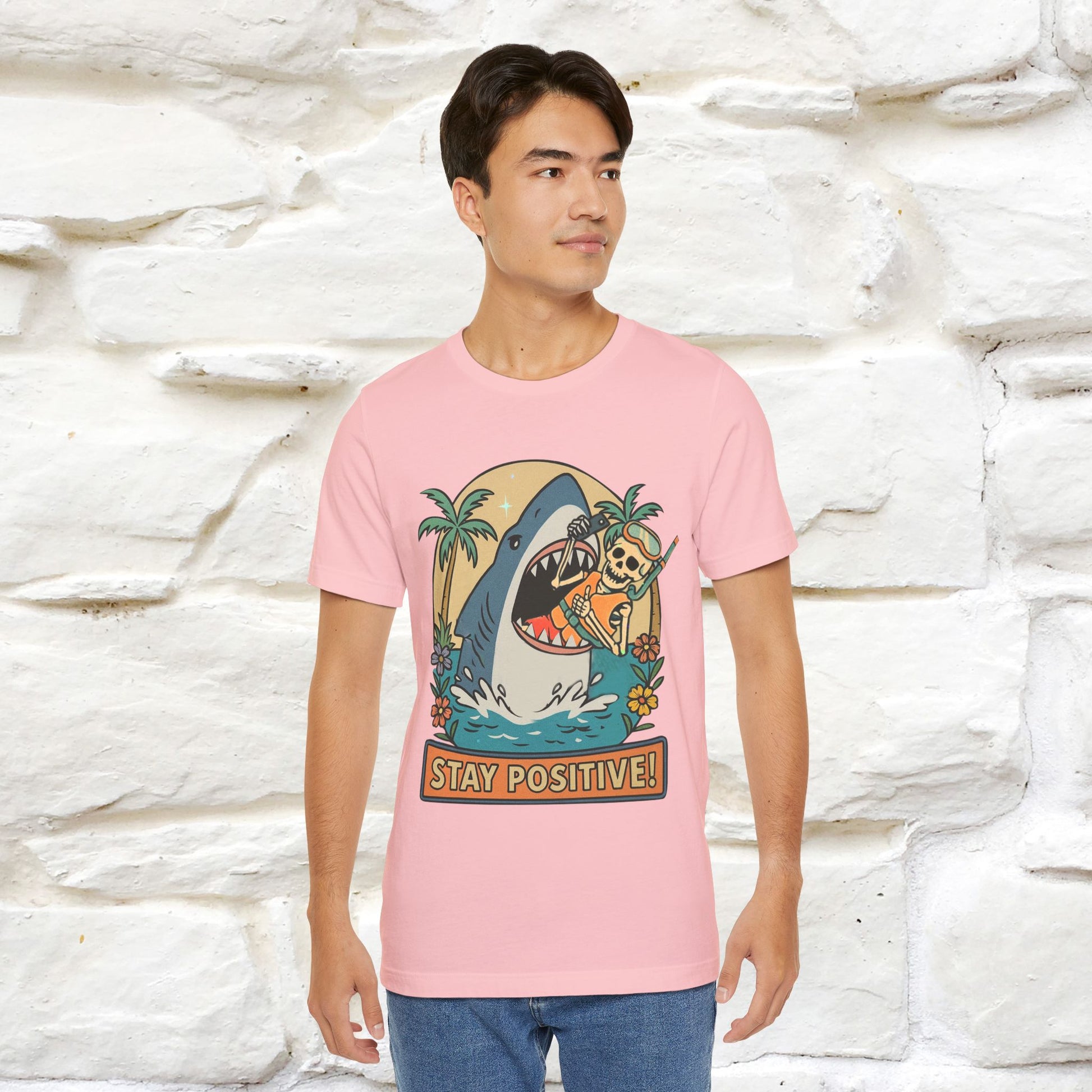 "Stay Positive" Funny T-shirt |Nunu&Miao Studio - Nunu&Miao Studio