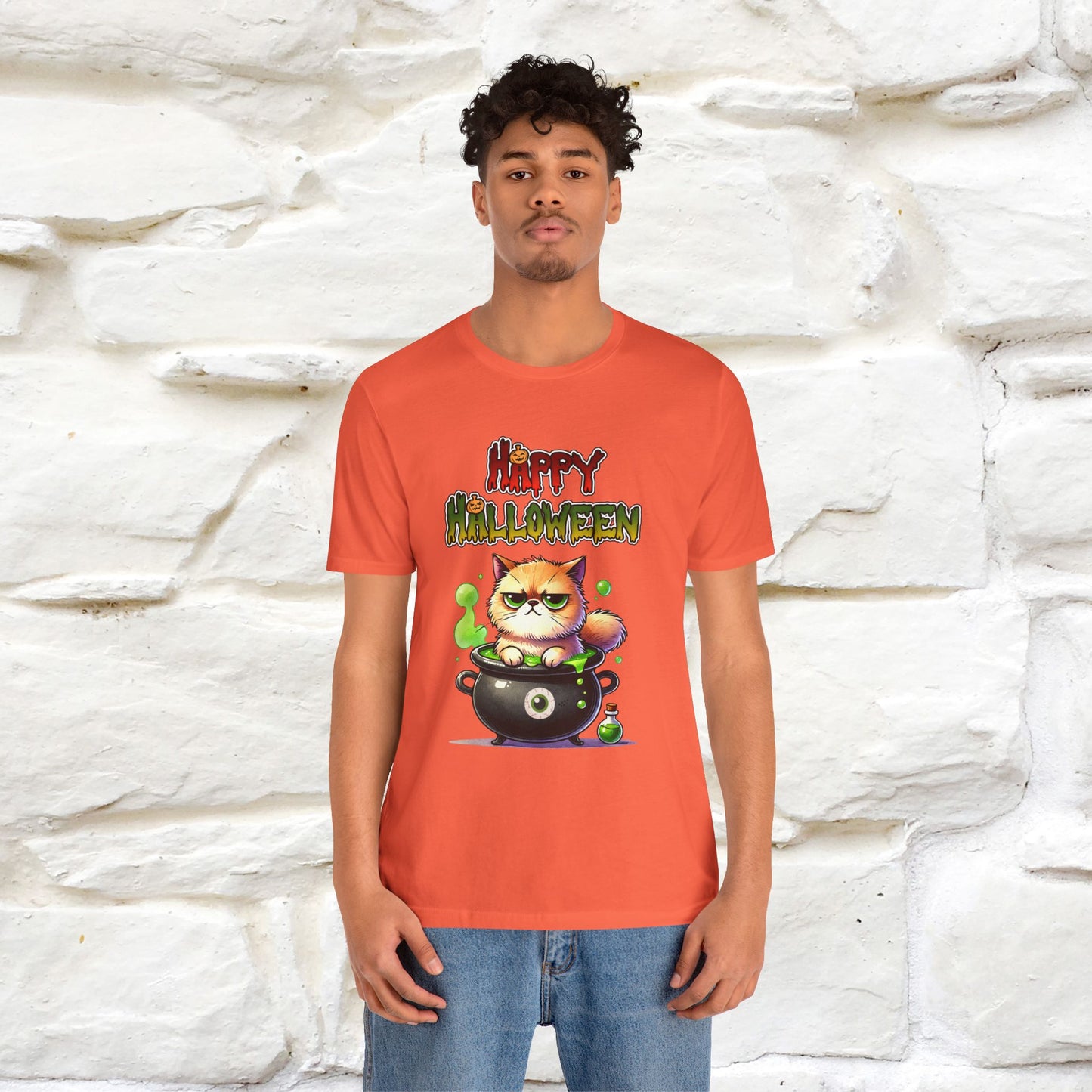 "Angry Cat Happy Halloween" Cat T-shirt |Nunu&Miao Studio