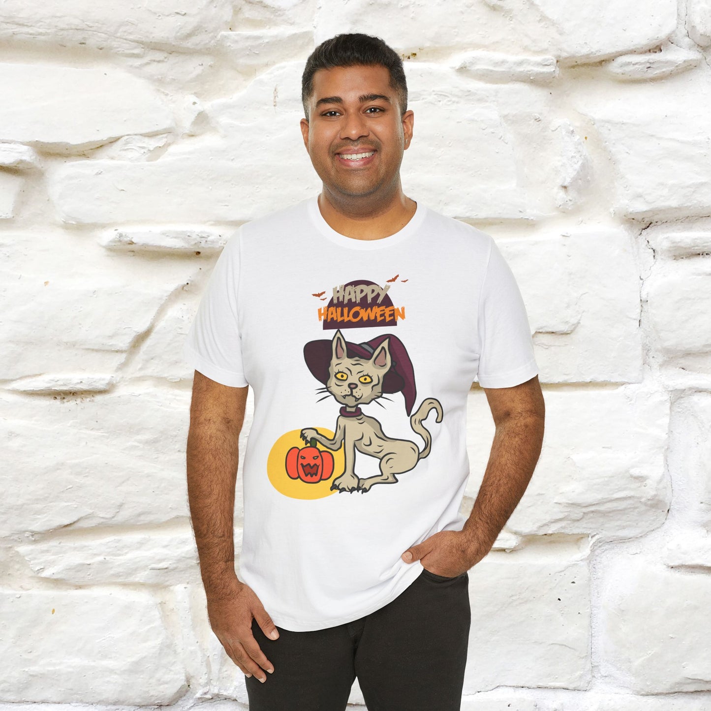 ''Happy Halloween Cat Witch '' Unisex T-shirt 100% Cotton* - Nunu&Miao Studio