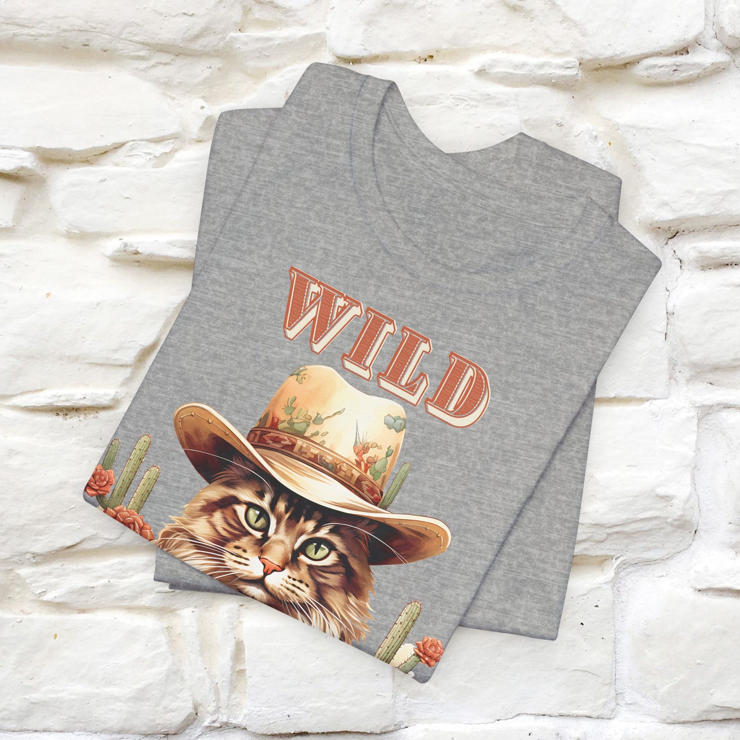 Wild Cowboy Cat T-Shirt for Men & Women | 100% Cotton* Adventure Tee - Nunu&Miao Studio