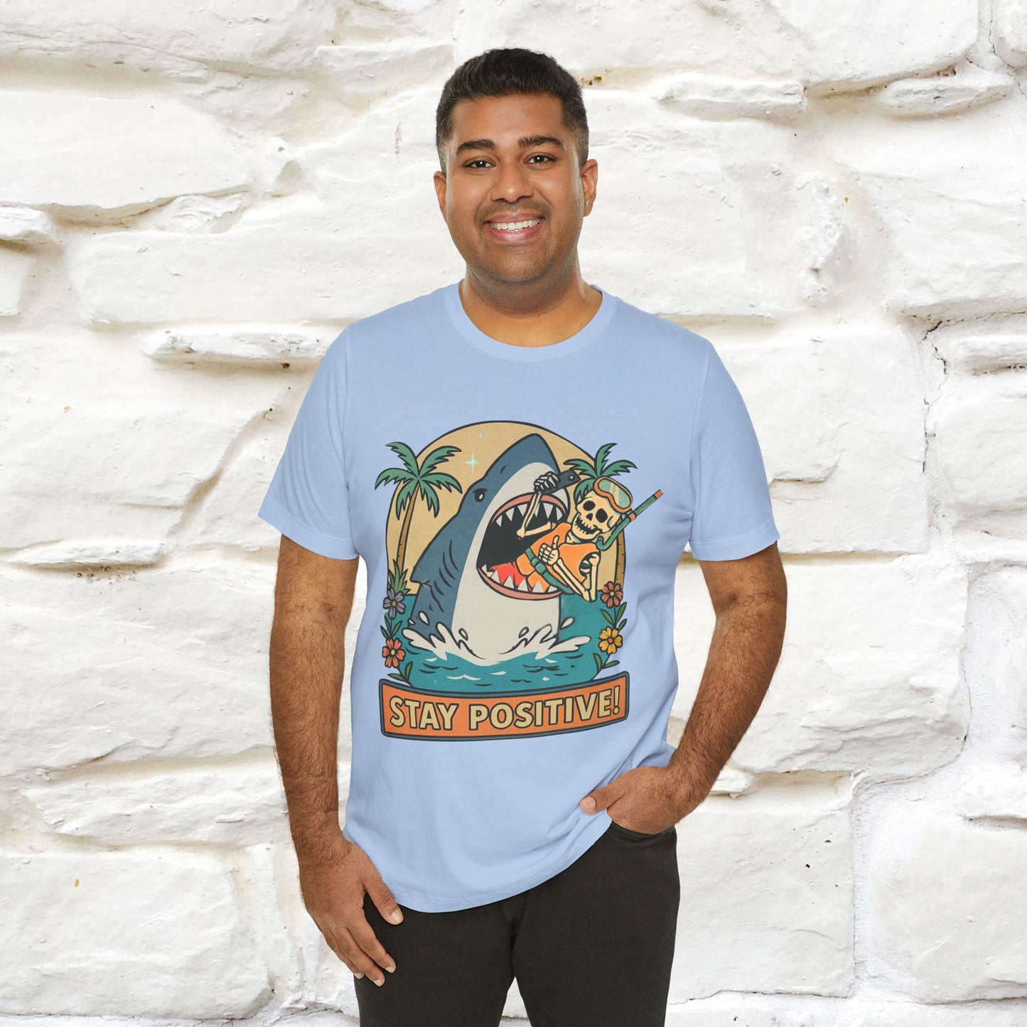 "Stay Positive" Funny T-shirt |Nunu&Miao Studio - Nunu&Miao Studio