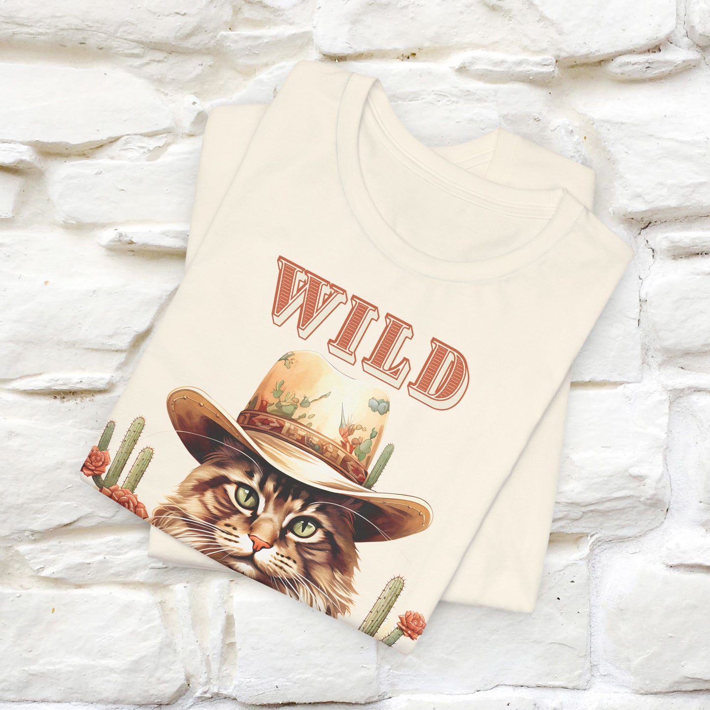 Wild Cowboy Cat T-Shirt for Men & Women | 100% Cotton* Adventure Tee - Nunu&Miao Studio