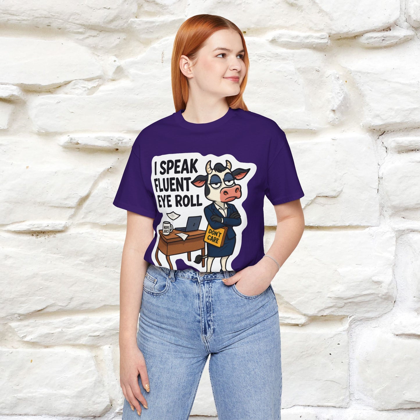 ''I Speak Fluent Eye Roll ''| Sarcastic Cat T-Shirt | Nunu&Miao Studio