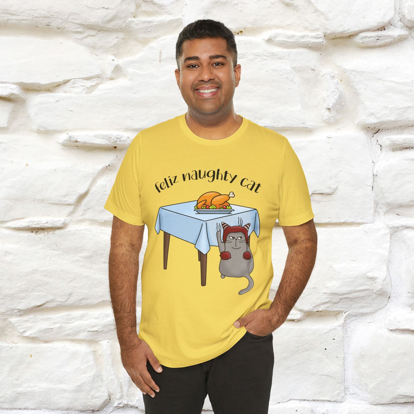"Feliz Naughty Cat" |Funny Cat T-Shirt | Nunu&Miao Studio