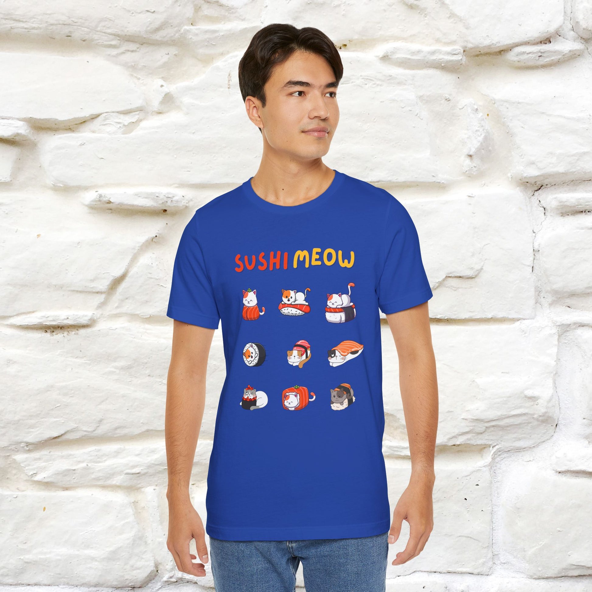"Sushi Meow" Cat T-shirt for Men & Women | 100% Cotton* - Nunu&Miao Studio
