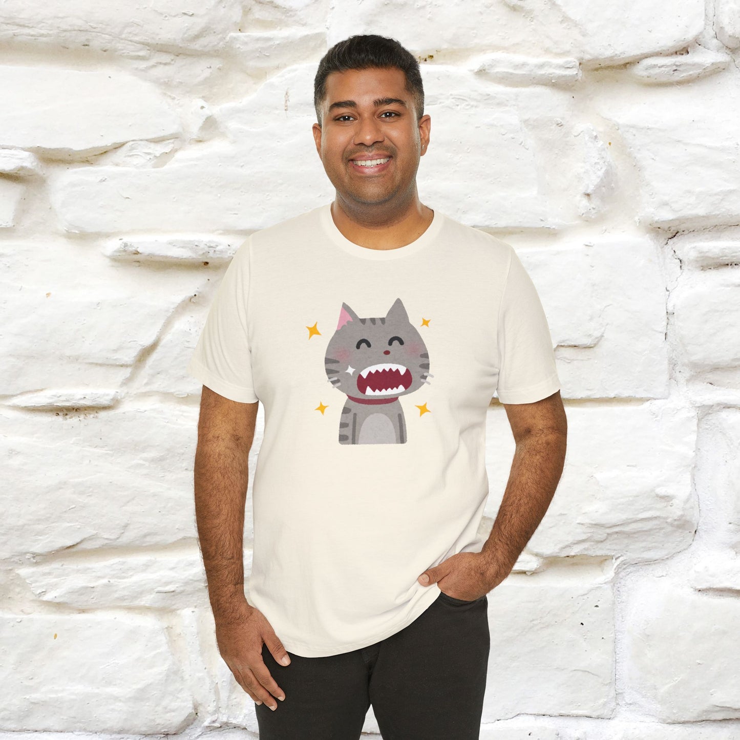 "Smile, Sparkle, Shine" Cat T-Shirt | Front & Back Design | Nunu&Miao Studio