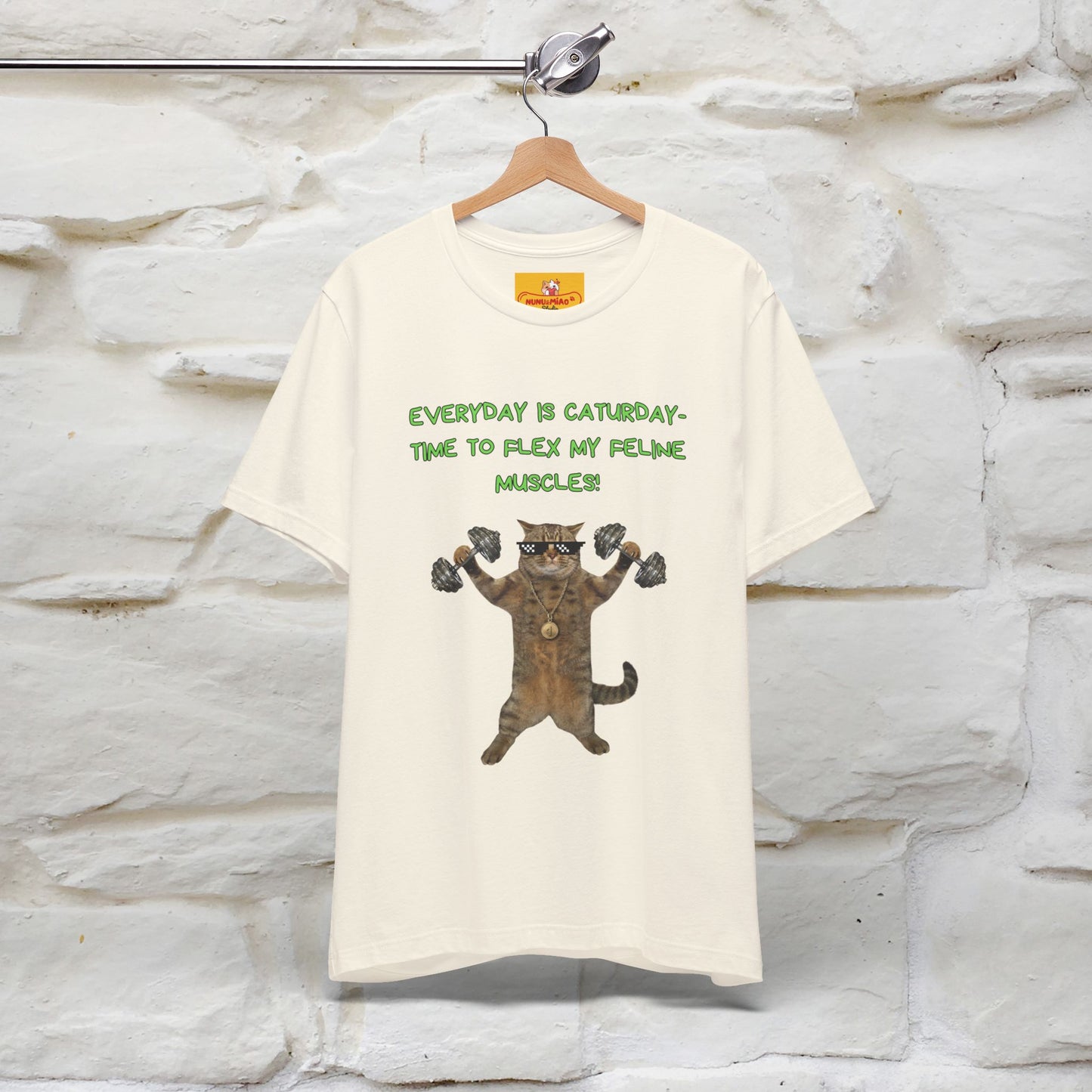 "Everyday Is Caturday – Flex My Feline Muscle"| Funny Cat T-Shirt |Nunu&Miao Sudio - Nunu&Miao Studio