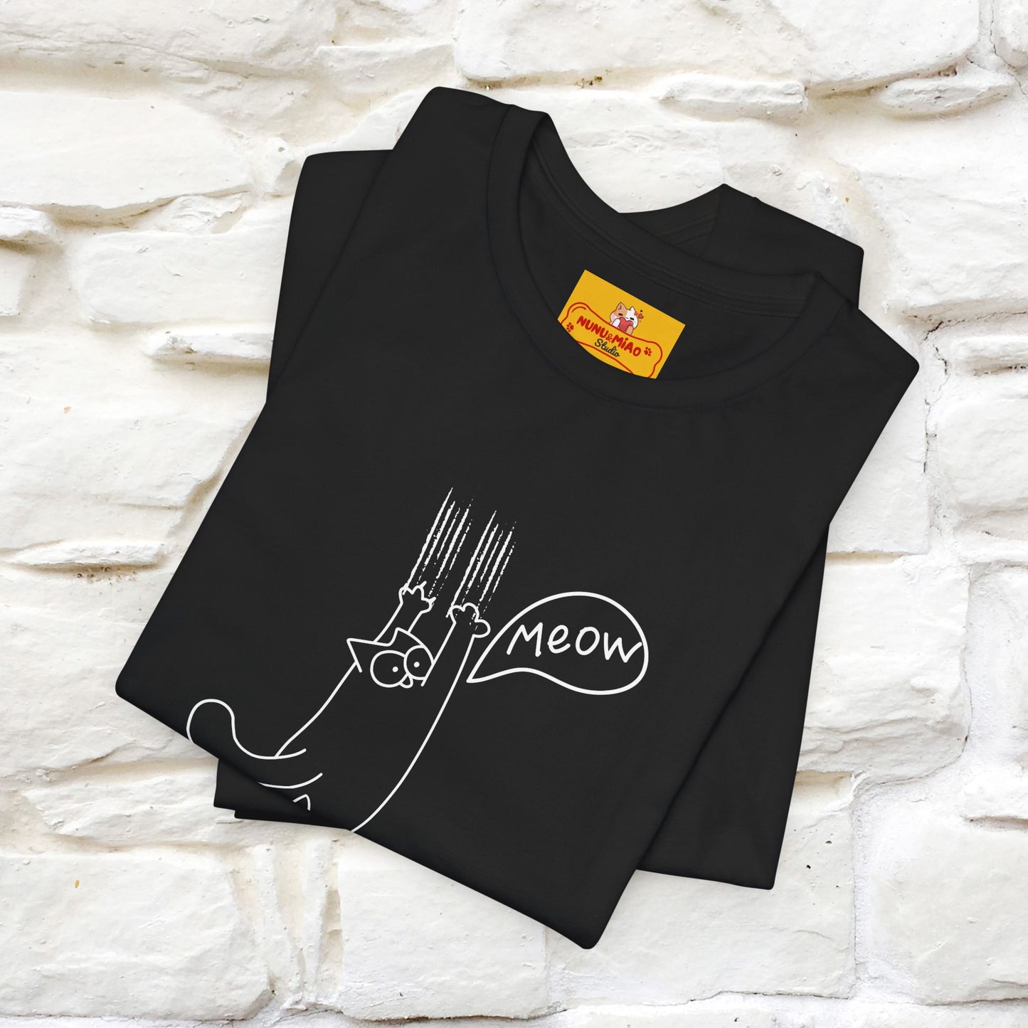 "Meow Meow Meow" Cat T-Shirt | Front & Back Design | Nunu&Miao Studio