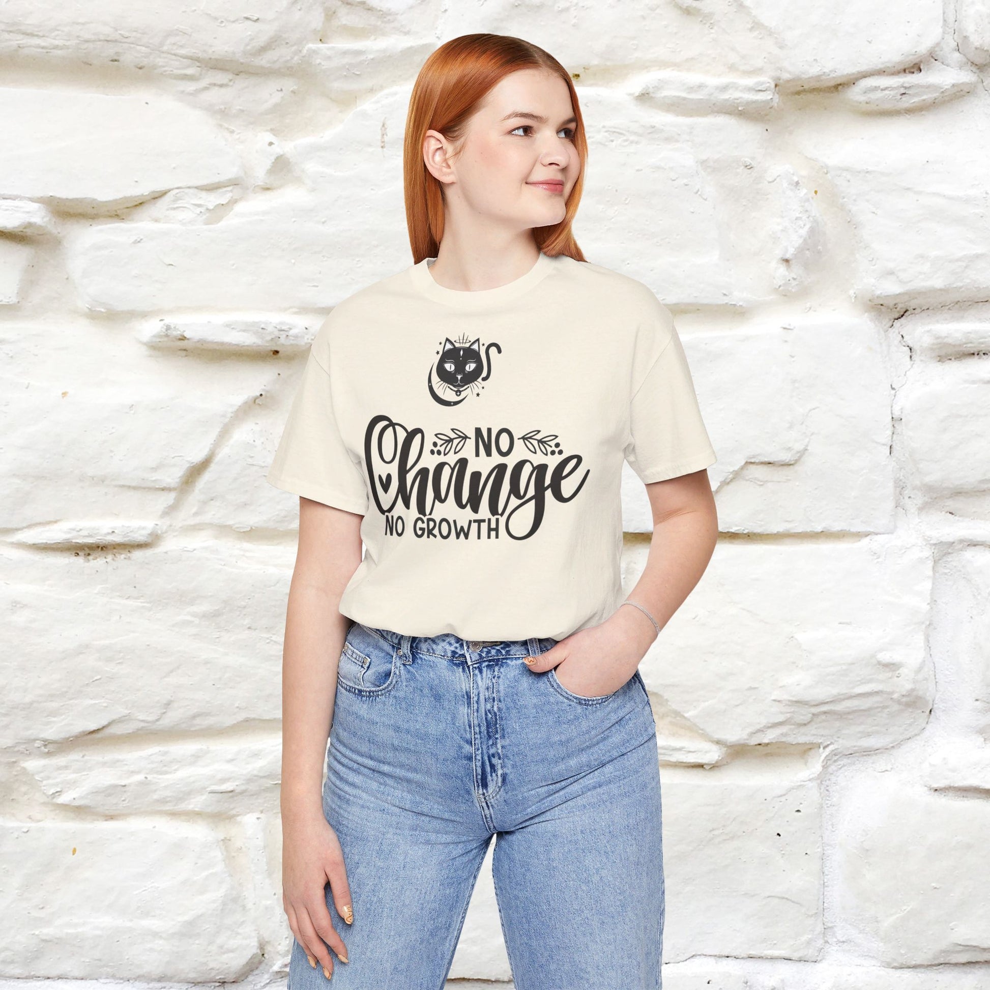 ''No Change No Growth'' T-shirt for Women 100% Cotton* - Nunu&Miao Studio