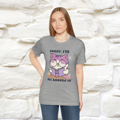 Funny Cat T-Shirt for Book Lovers – 100% Cotton* | Cute Cat Apparel for Men & Women | Gifts for Cat Lovers