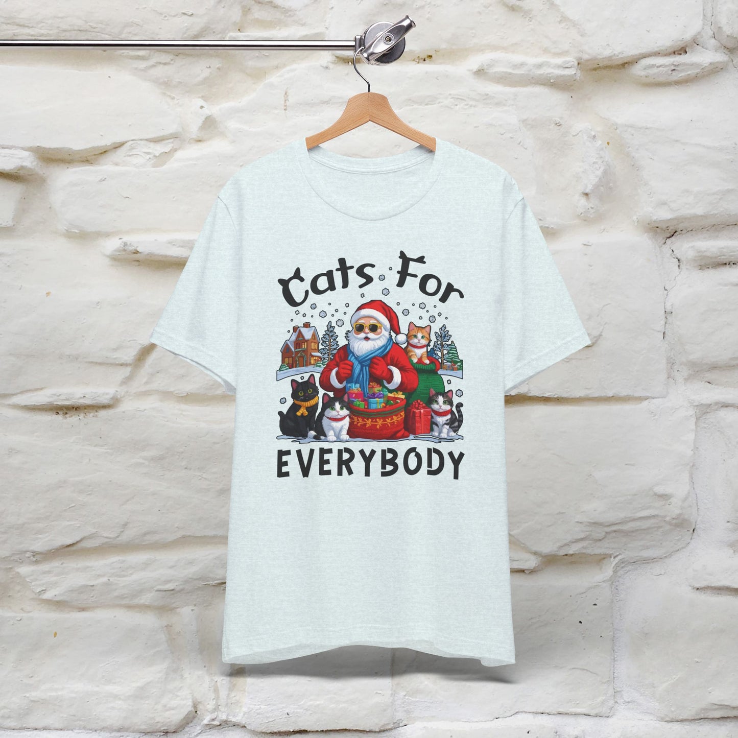 Cats For Everybody T-Shirt | Festive Cat Christmas Shirt for Men & Women | 100% Cotton