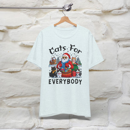 Cats For Everybody T-Shirt | Festive Cat Christmas Shirt for Men & Women | 100% Cotton