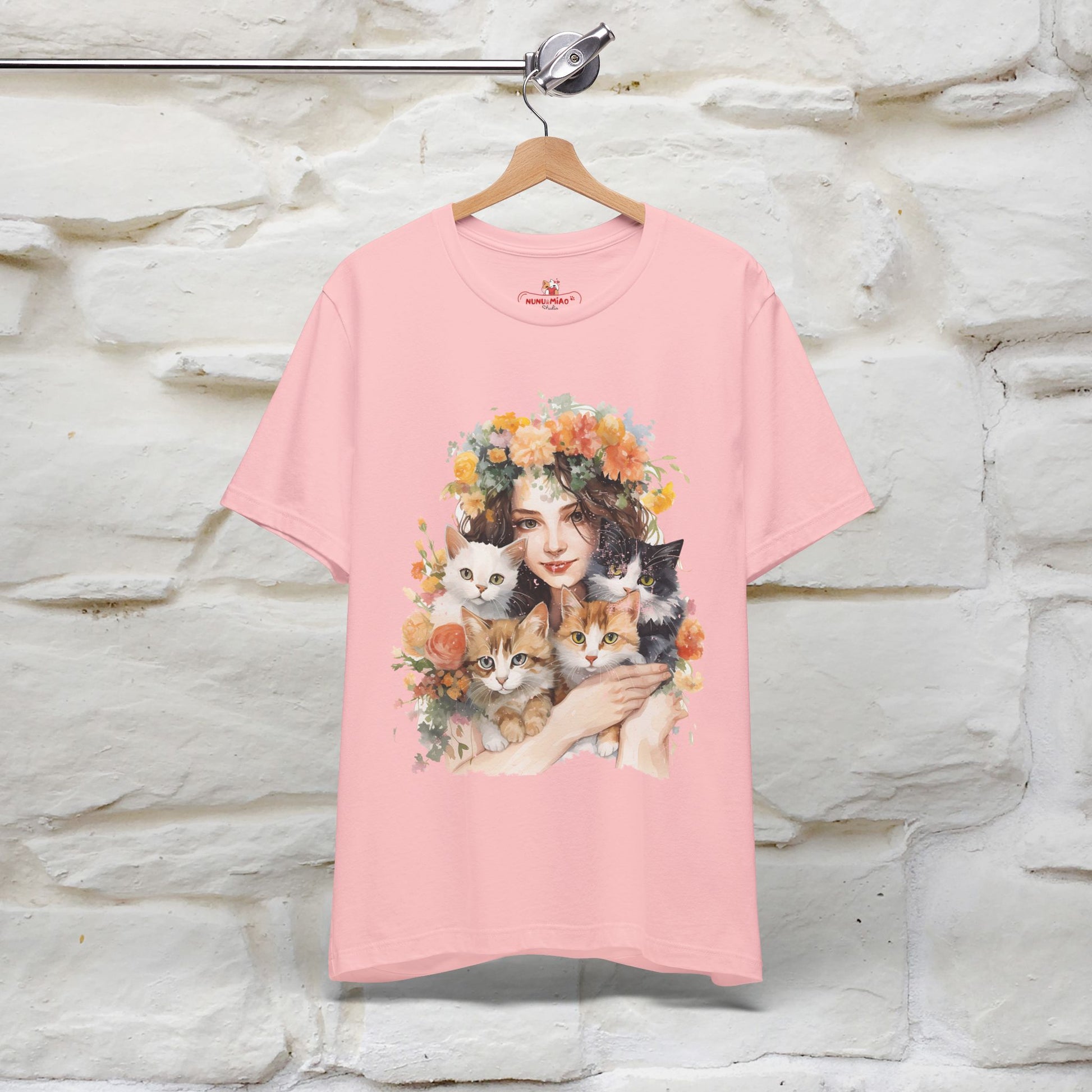 "Blossoming Love" T-shirt for Women 100% Cotton* - Nunu&Miao Studio