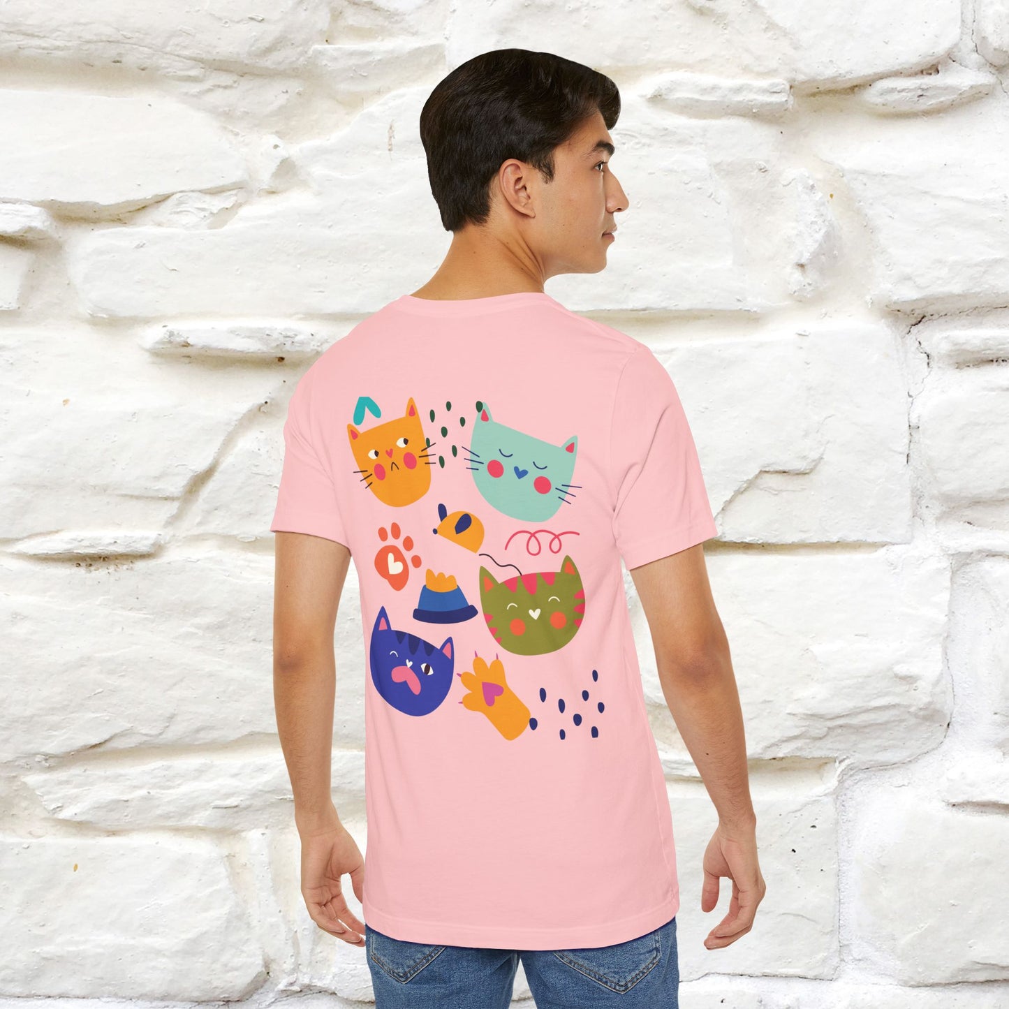 ''The Power Of Meow'' Cat T-Shirt Front and Back Design | Nunu&Miao Studio