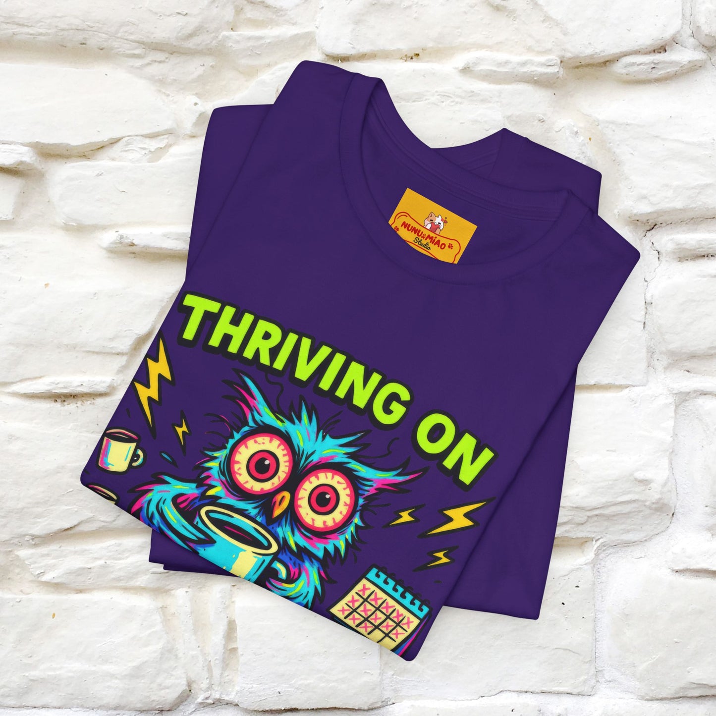 ''Thriving On Caffeine And Poor Choices''|  Sarcastic Cat T-Shirt | Nunu&Miao Studio