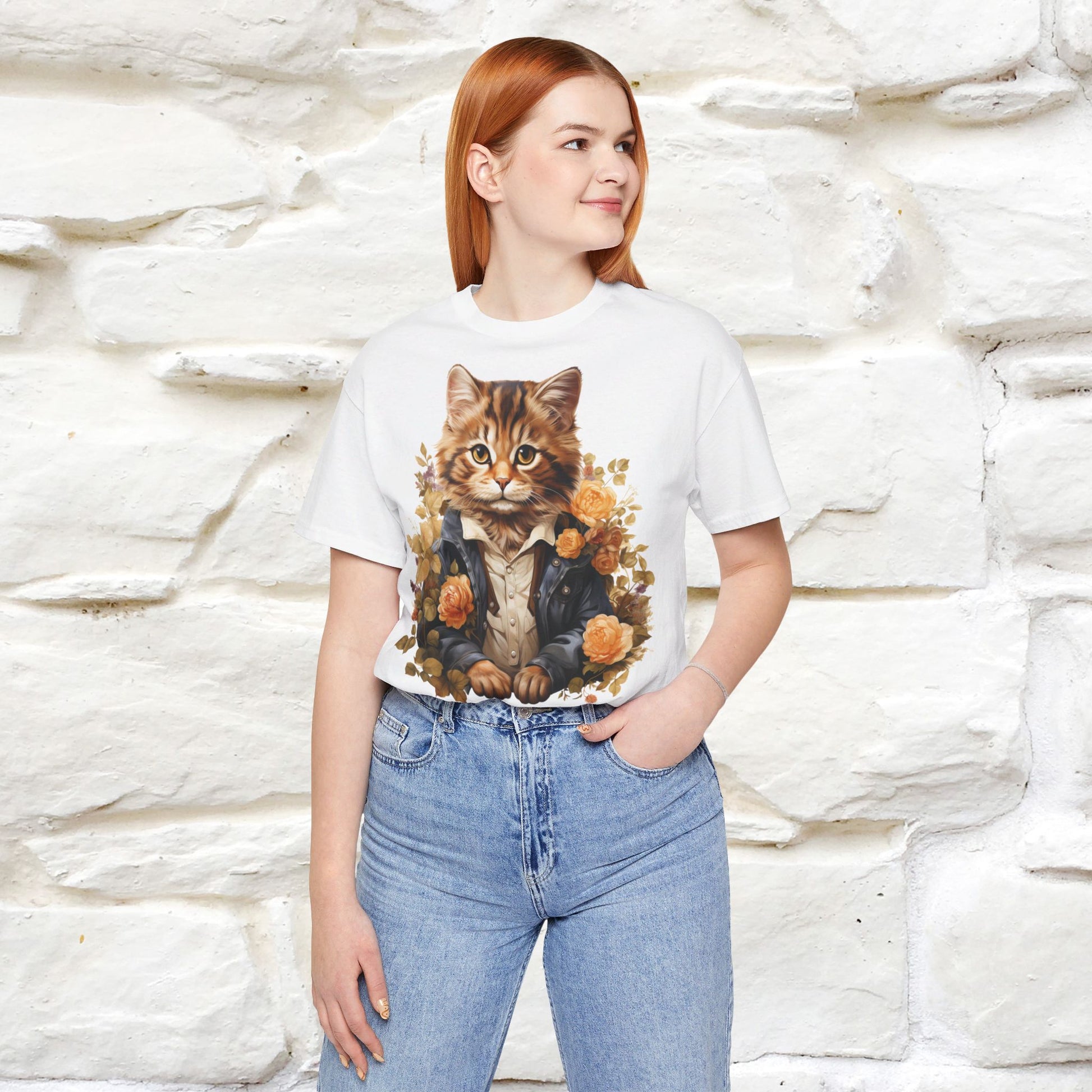 ''Garden Guardian'' Cat T-shirt for Women 100% Cotton* - Nunu&Miao Studio