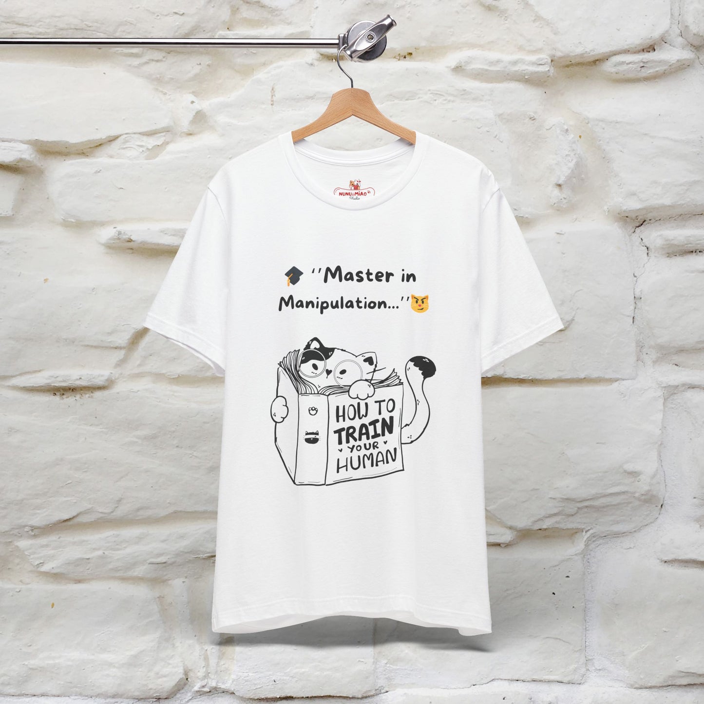 ''Master In Manipulation. How To Train Your Human ''  Cat T-shirt for Men and Women  100% Cotton*