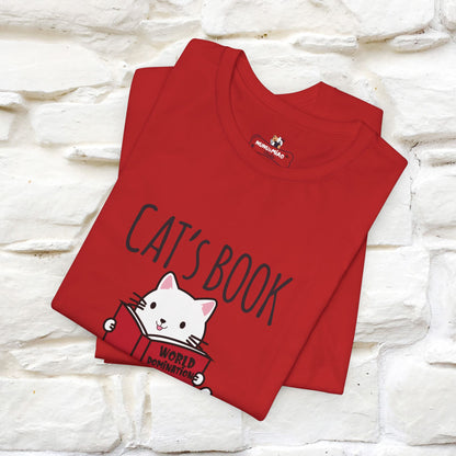 "Cat's Book Coffee" Cat T-Shirt for Men & Women | 100% Cotton* | Cozy Vibes for Book & Cat Lovers