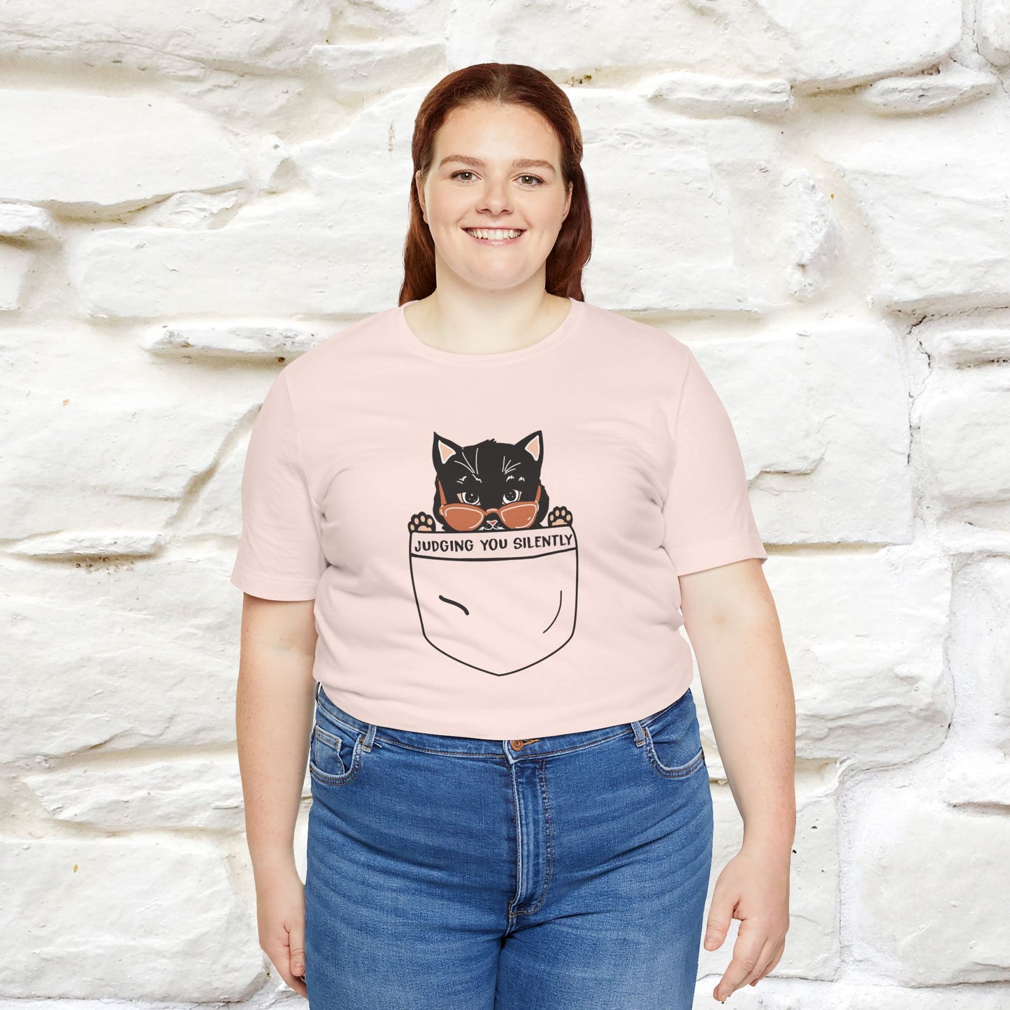 ''Judging You Silently'' | Cat T-Shirt for Men | Nunu&Miao Studio - Nunu&Miao Studio