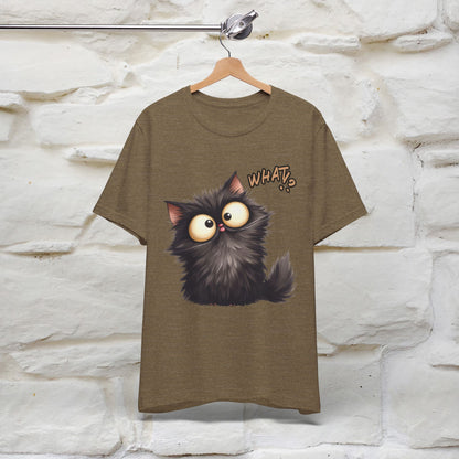 What? Cat T-Shirt for Men & Women | 100% Cotton* Funny & Stylish Tee