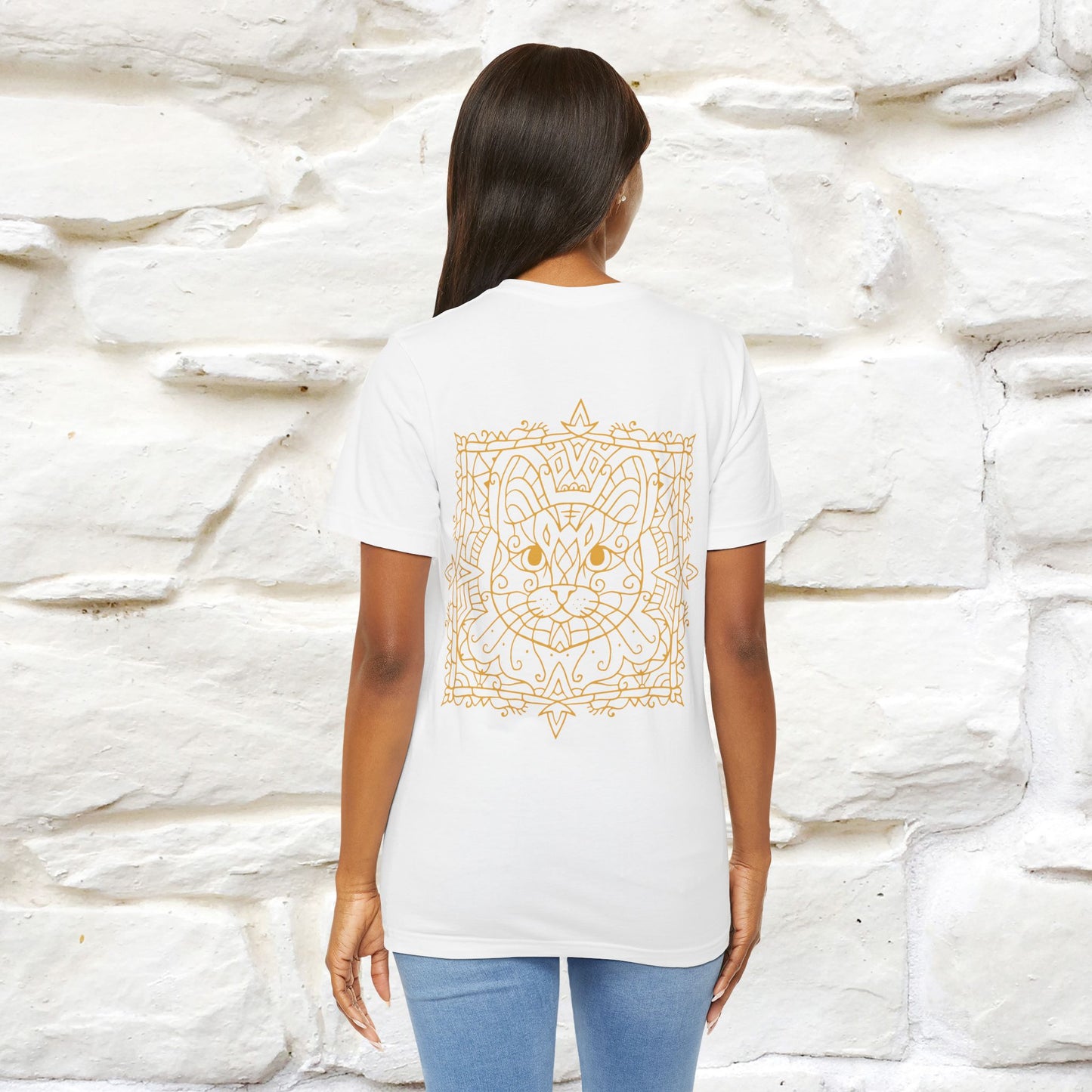 "Mandala Cat'' Cat T-Shirt Front and Back Design | Nunu&Miao Studio