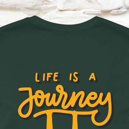 "Life Is A Journey'' Cat T-Shirt | Front & Back Design | Nunu&Miao Studio