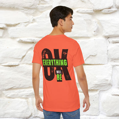 ''Everything Will Be Ok '' Cat T-Shirt Front and Back Design | Nunu&Miao Studio