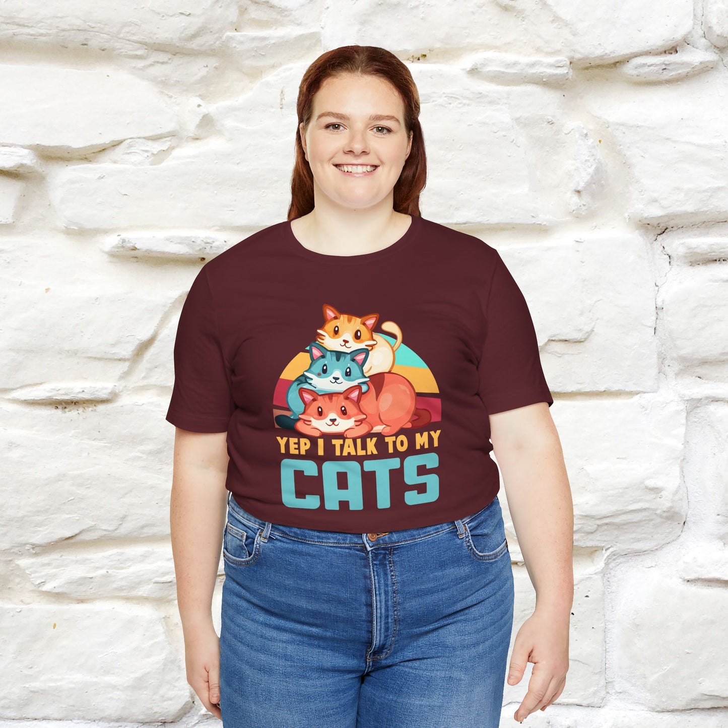 ''Yep, I Talk To My Cats'' Cute Cat T-Shirt for Men & Women | 100% Cotton* 🐾