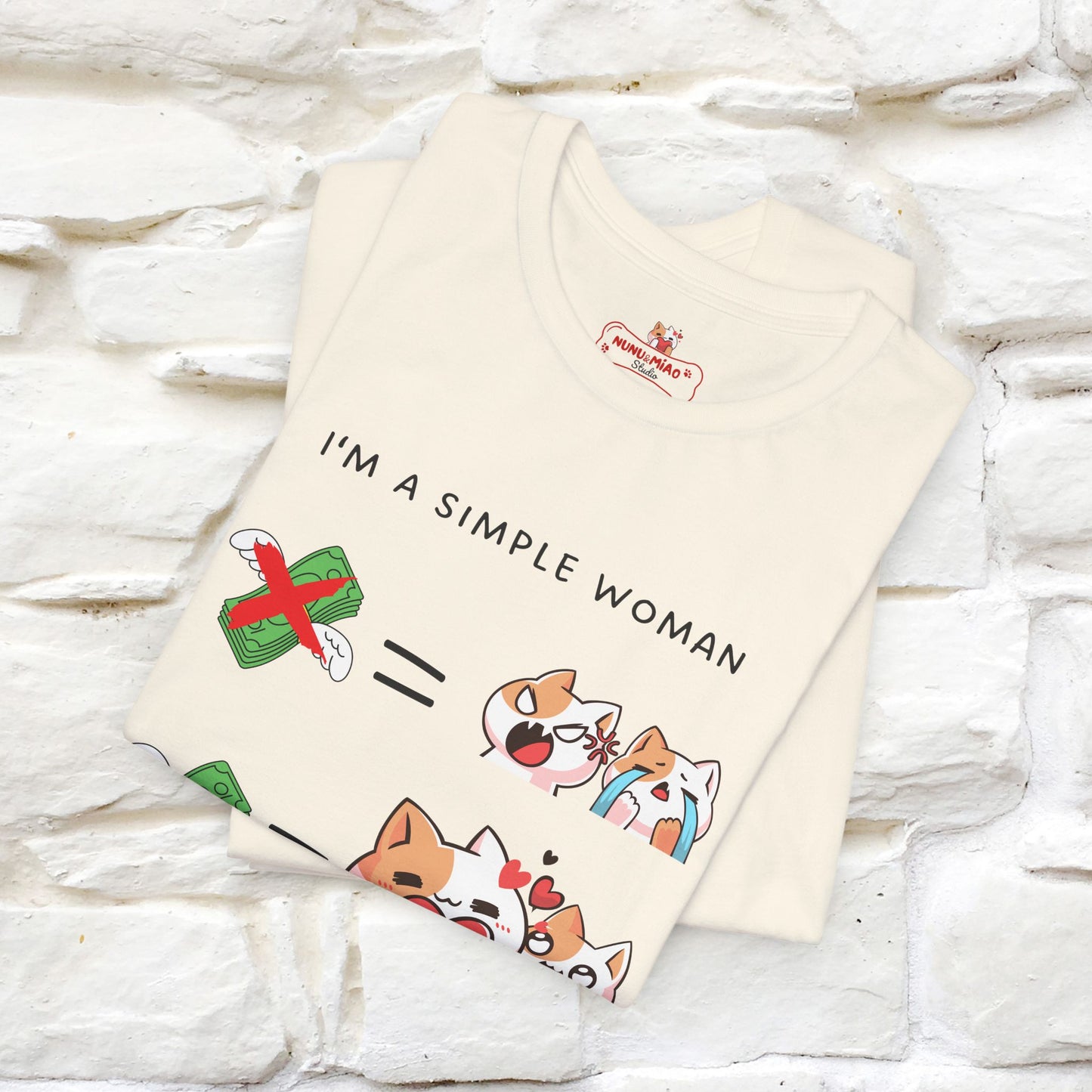 "I'm A Simple Woman" Funny Cat T-shirt for Women | 100% Cotton* 🐾