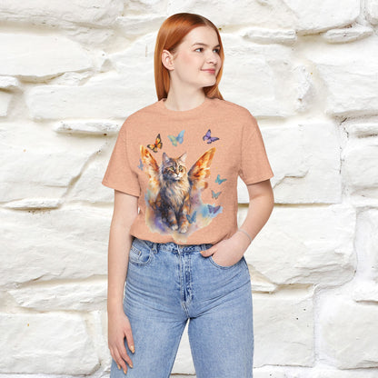 "Meow-velous Butterflies" T-shirt for Women | 100% Cotton*