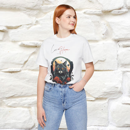 ''Love And Hope'' Cat T-shirt for Women 100% Cotton* - Nunu&Miao Studio