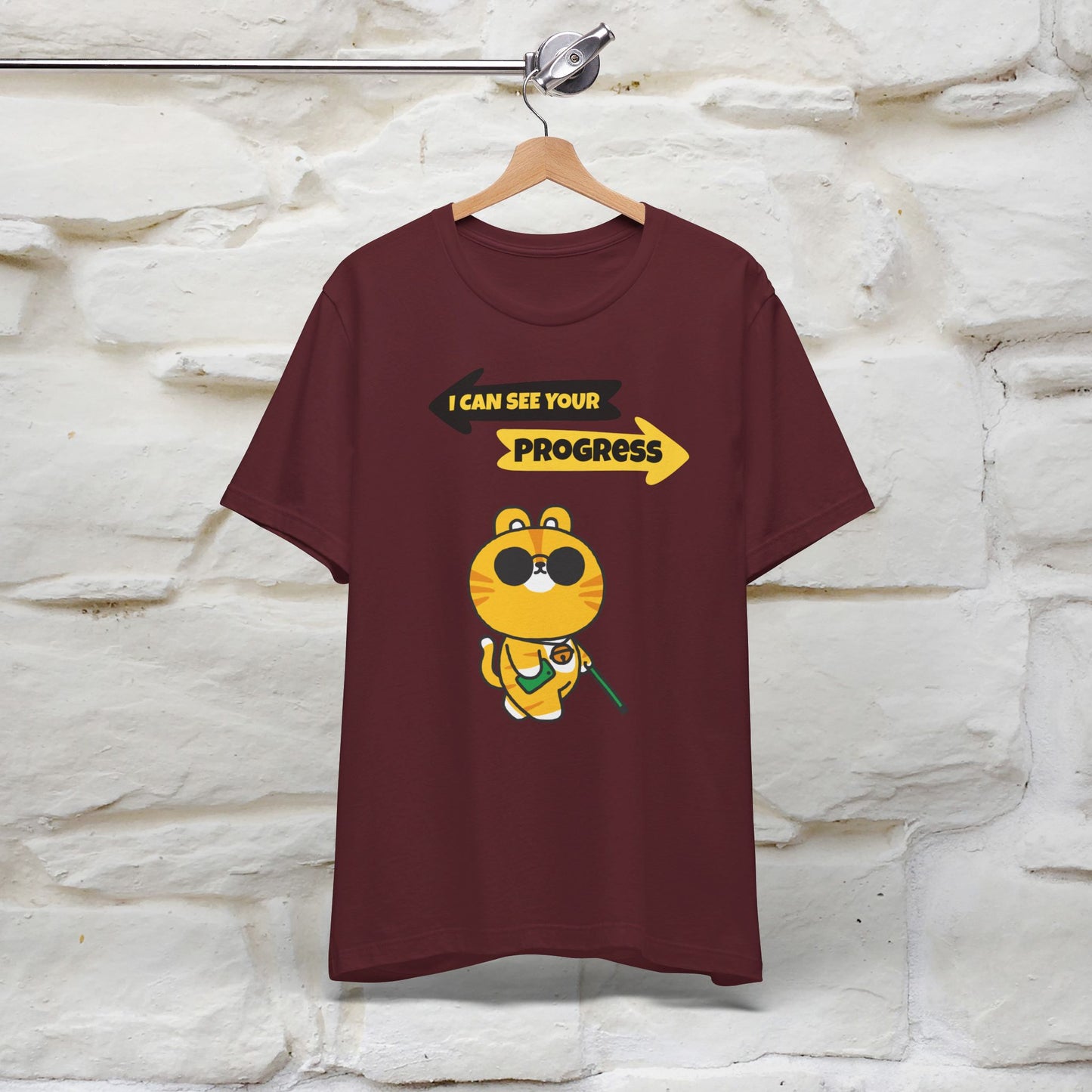 '' I Can See Your Progress'' T-shirt for Man 100% Cotton* - Nunu&Miao Studio