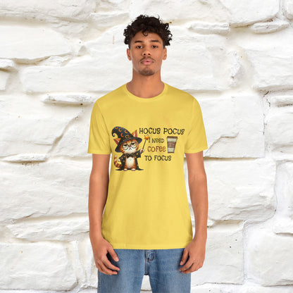 ''Hocus Pocus I Need Coffe To Focus'' Funny Cat Shirt | Nunu&Miao Studio