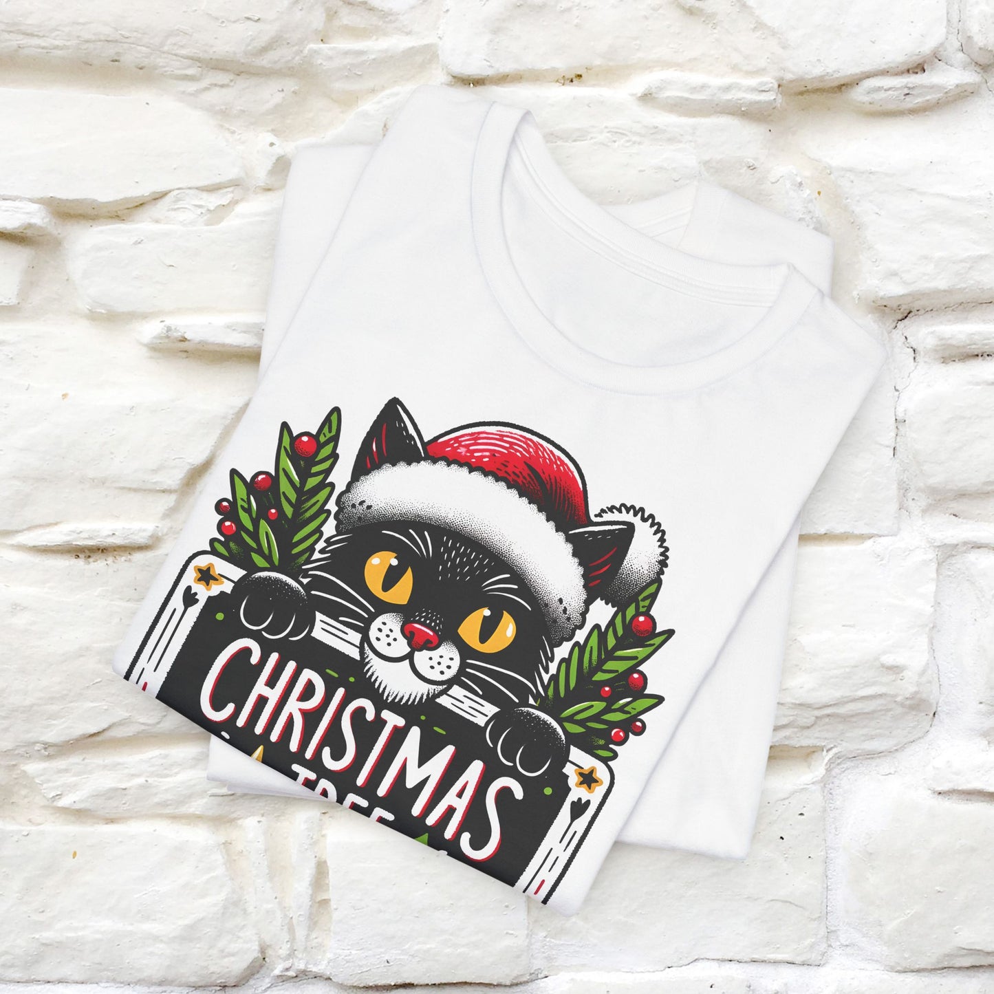 Christmas Tree Killer | Festive Cat Christmas Shirt for Men & Women | 100% Cotton*