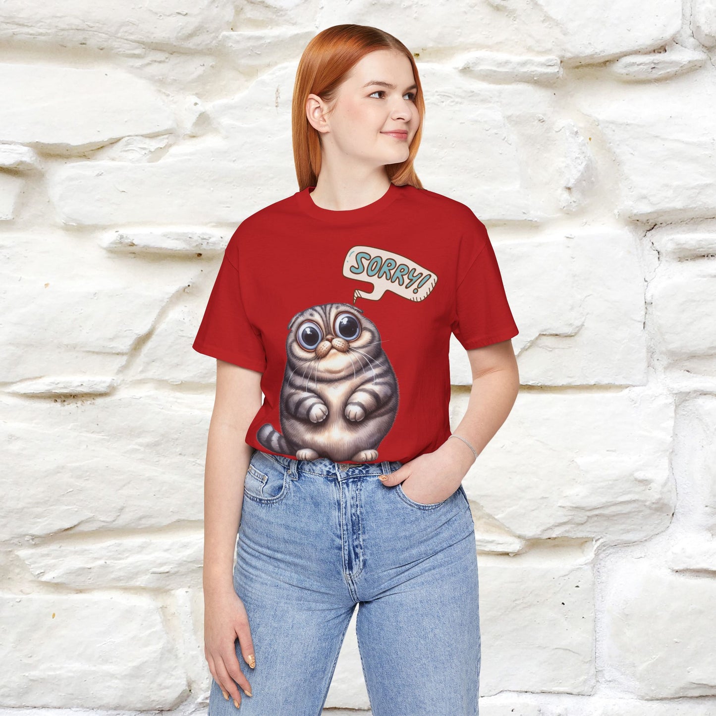 Sorry Cat T-Shirt for Men & Women | 100% Cotton* Funny & Stylish Tee