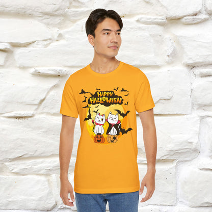 "Happy Halloween Cat Couple " Cat  T-shirt |Nunu&Miao Studio