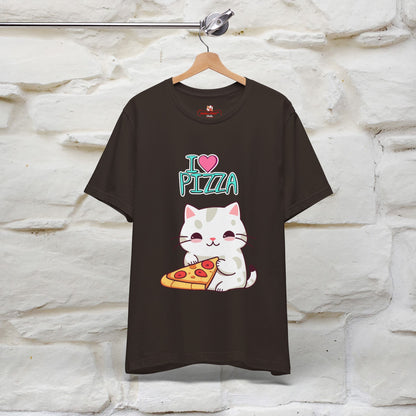 "I Love Pizza" Cat T-shirt for Men & Women | 100% Cotton*