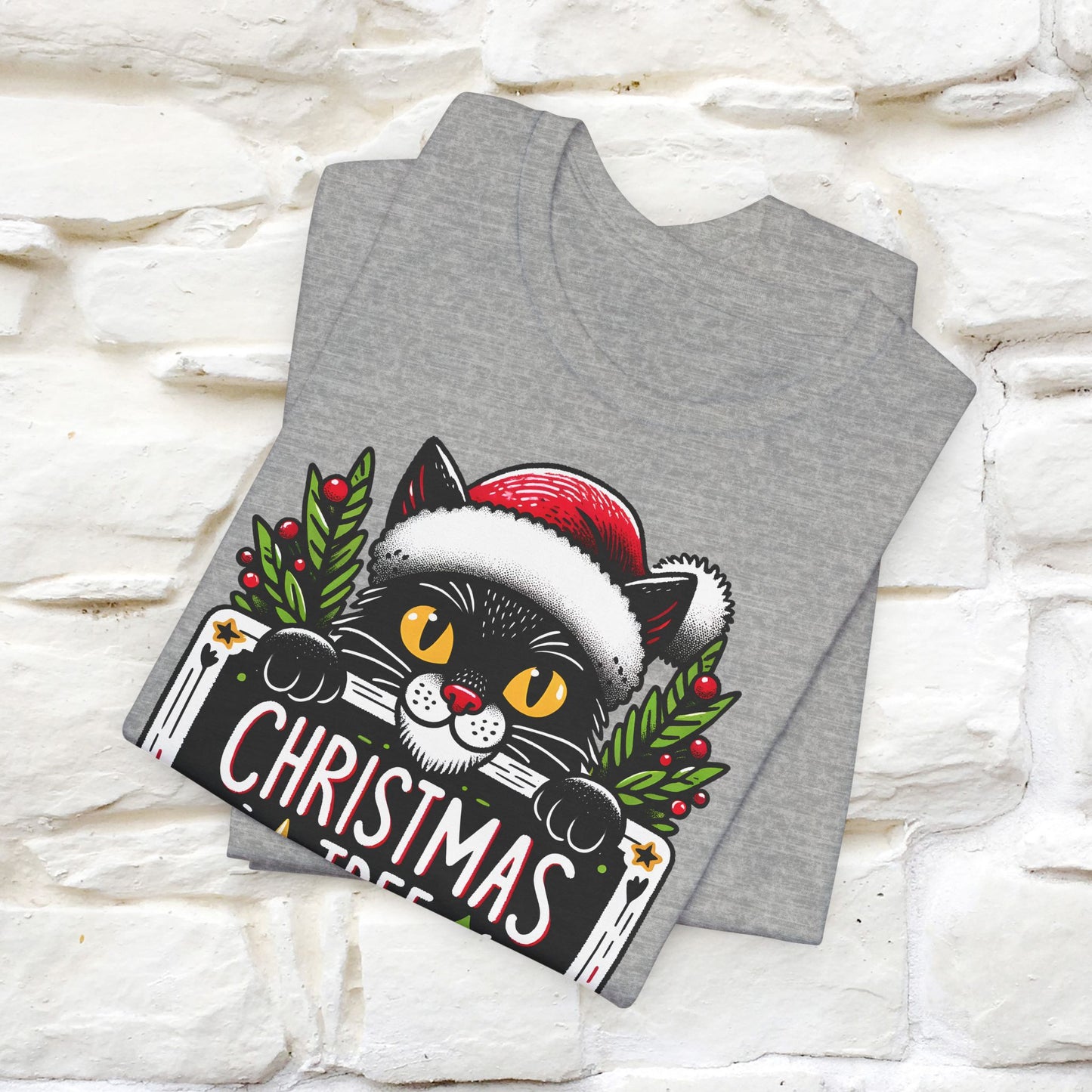 Christmas Tree Killer | Festive Cat Christmas Shirt for Men & Women | 100% Cotton*