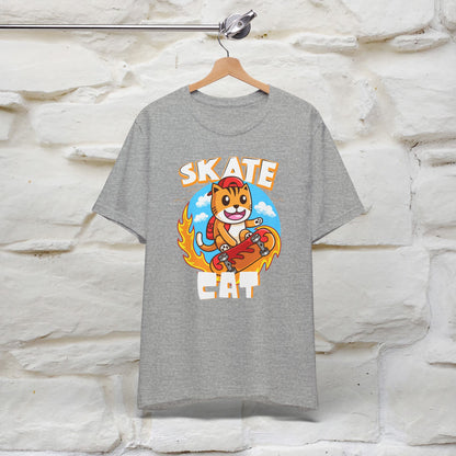 "Skate Cat" Cat T-shirt for Men & Women | 100% Cotton