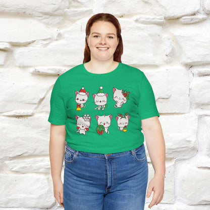 Christmas Cats T-Shirt | Festive Cat T-Shirt for Men & Women | 100% Cotton*